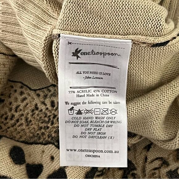 ONE Teaspoon Knit Animal Print Leopard / Tiger Sweater - Picture 9 of 11
